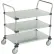 Nexel®, chariot utilitaire à 3 étagères, en acier galvanisé massif, 36" de largeur x 24" de profondeur x 39" de hauteur, roulettes en polyuréthane, 4 roulettes pivotantes