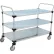 Nexel®, chariot utilitaire à 3 étagères, en acier galvanisé massif, 48" de largeur x 24" de profondeur x 39" de hauteur, roulettes en polyuréthane, 4 roulettes pivotantes