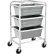 Chariot à bacs en aluminium Global Industrial™ certifié NSF, 26" de longueur x 19" de largeur x 41" de hauteur, pouvant contenir 3 bacs, non assemblé