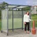 Global Industrial™ Bus Smoking Shelter Flat Roof 3-Side Open Front W/5 Gal.Ashtray 6'5"x3'8"x7'