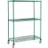 Nexel® 3 Shelf Truck, Poly-Green®, 24"W x 21"D x 80"H, Polyurethane Swivel Casters