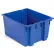 Conteneur de rangement empilable et emboîtable en plastique Global Industrial™, sans couvercle, 29-1/2" L x 19-1/2" l x 15" H, bleu - Lot de 3