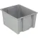 Panier empilable Akro-Mils® , 23-1/2" de longueur x 19-1/2" de largeur x 10" de hauteur, gris - Lot de 3