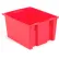 Global Industrial™ Plastic Stack & Nest Storage Container, No Lid, 29-1/2"Lx19-1/2"Wx15"H, Red - Pkg Qty 3