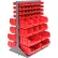 Global Industrial™ Mobile Double Sided Floor Rack - 88 Red Stacking Bins 36 x 54