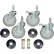 Nexel® Stem Casters Set (4) 5" Polyurethane Wheel, 2 with Brakes 1200 Lb. Capacity