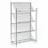 Nexel® 4 Shelf, Chrome Slant Wire Shelving Unit, Starter, 36"W x 24"D x 63"H