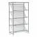 Nexel® 5 Shelf, Chrome Slant Wire Shelving Unit, Starter, 48"W x 18"D x 54"H