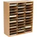 Trieur de documents en bois à 36 compartiments - Chêne de 87,6 cm de hauteur