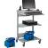 Chariot informatique mobile Global Industrial™ équipé de 2 batteries LiFePO4 interchangeables