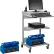 Chariot informatique mobile Global Industrial™ équipé de 4 batteries LiFePO4 interchangeables