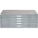 Armoire à dossiers plate Interion® 5 tiroirs « Blueprint », 40-3/4” de largeur, gris