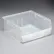 Bac en plastique empilable et suspendu Global Industrial™, 10 7/8" de longueur x 11" de largeur x 5" de hauteur, transparent - Lot de 6