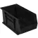 Bac en plastique empilable et suspendu Global Industrial™, 14 3/4" de long x 5 1/2" de large x 5" de haut, noir - Lot de 12