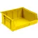 Bac en plastique « Global Industrial™ » à suspendre et à empiler, 10 7/8" de longueur x 16 1/2" de largeur x 5" de hauteur, jaune - Lot de 6