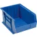 Bac en plastique empilable et suspendu Global Industrial™, 16" de longueur x 11" de largeur x 8" de hauteur, bleu - Lot de 4