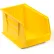 Global Industrial™ Plastic Hang & Stack Bin, 18"L x 11"W x 10"H, Yellow - Pkg Qty 4