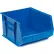 Bac en plastique empilable et suspendu Global Industrial™, 18" de longueur x 16-1/2" de largeur x 11" de hauteur, bleu - Lot de 3