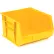 Bac en plastique empilable et suspendu Global Industrial™, 18" de longueur x 16-1/2" de largeur x 11" de hauteur, jaune - Lot de 3