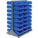Étagère mobile double face Global Industrial™ avec 48 bacs bleus (G), 91,4 cm (L) x 64,8 cm (P) x 139,7 cm (H)