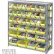 Rayonnage en acier Global Industrial™ avec 48 bacs de rangement en plastique de 4" de hauteur, couleur jaune, 36 x 18 x 39 - 7 étagères