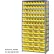 Rayonnages en acier Global Industrial™ - Lot de 76 bacs de rangement en plastique jaunes de 4" de hauteur, 36 x 18 x 72 - 13 tablettes