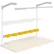 Global Industrial™ 606943TN Bin Rail For Workbench, Steel, 72"W, Tan