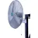 Ventilateur mural oscillant Global Industrial™ 30", 3 vitesses, 8 775 CFM, 1/3 HP, monophasé