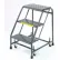 Perforated 16"W 3 Step Steel Rolling Ladder 20"D Top Step - 31820PSU