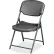 Chaise pliante Iceberg - Gris anthracite - Lot de 4 - Série « Rough 'N Ready »