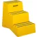 Support à trois marches en plastique Global Industrial™, 20" de largeur x 28-1/2" de longueur x 33-1/2" de hauteur, jaune