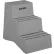 Support à trois marches en plastique Global Industrial™, 20" de largeur x 28-1/2" de longueur x 33-1/2" de hauteur, gris