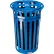 Poubelle de recyclage d'extérieur Global Industrial™ avec porte d'accès et couvercle à tri sélectif, 36 gallons, bleue