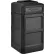Poubelle carrée en plastique Global Industrial™ avec couvercle plat, 42 gallons, noire