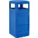 Poubelle carrée en plastique Global Industrial™ avec couvercle bombé, 42 gallons, bleue