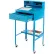 Global Industrial™ : bureau d'atelier mobile avec rehausse à casiers, surface inclinée, 23" de largeur x 20" de profondeur, bleu