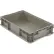Conteneur empilable à parois droites Global Industrial™, monobloc, 24" de long x 15" de large x 5" de haut, gris