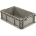 Conteneur Global Industrial™ à parois droites, empilable, monobloc, 24" de long x 15" de large x 9-1/2" de haut, gris