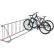 Support à vélos Global Industrial™ à grille simple face, capacité de 9 vélos, en acier thermolaqué