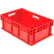 Conteneur à parois droites et solides Global Industrial™, 23 3/4" L x 15 3/4" l x 8 1/4" H, rouge - Lot de 4