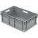 Global Industrial™ Solid Straight Wall Container, 23-3/4"Lx15-3/4"Wx8-1/4"H, Gray - Pkg Qty 4