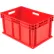 Global Industrial™ Solid Straight Wall Container, 23-3/4"L x 15-3/4"W x 12-1/4"H, Red - Pkg Qty 3