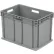 Conteneur à parois droites et solides Global Industrial™, 23 3/4" de longueur x 15 3/4" de largeur x 16 1/8" de hauteur, gris - Lot de 2