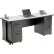 Interion® Office Desk with 4 Drawers, 72" x 24", Gray