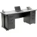 Interion® Office Desk with 6 drawers - 72" x 24" - Gray