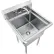 Évier utilitaire en acier inoxydable Global Industrial™ avec robinet et crédence de 8", dimensions : 18" x 18" x 12" de profondeur