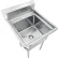 Global Industrial™ Stainless Steel Utility Sink With 8" Backsplash, 18"x18"x12" Deep