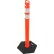 Poteau de signalisation réfléchissant Global Industrial™ à base hexagonale, 49" de hauteur, orange