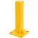 Poteau en acier à visser Global Industrial™ pour glissière de sécurité simple, 24" de hauteur, jaune