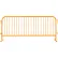 Barrière de contrôle des foules en acier Global Industrial™, 8-1/2' de long x 43" de haut, pieds plats, revêtement par poudrage jaune